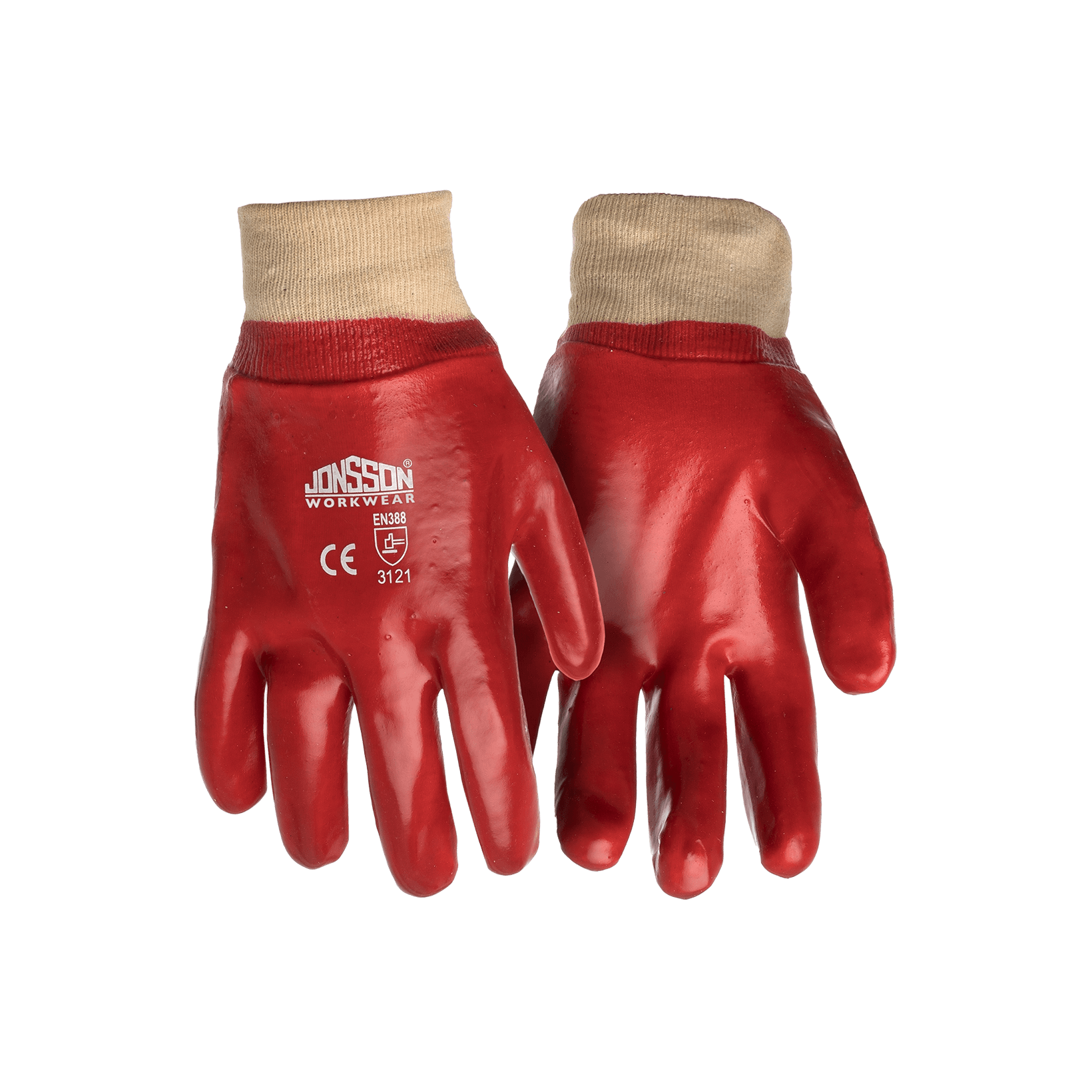Smooth PVC Knit Wrist Gloves